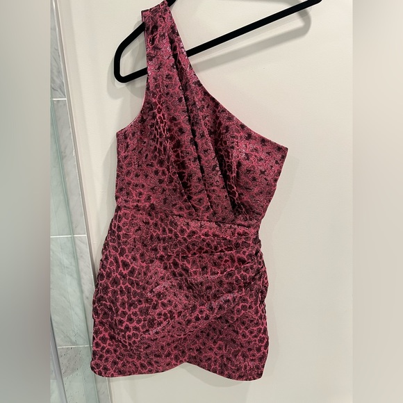 Ramy Brook one shoulder pink cocktail dress - Picture 3 of 7